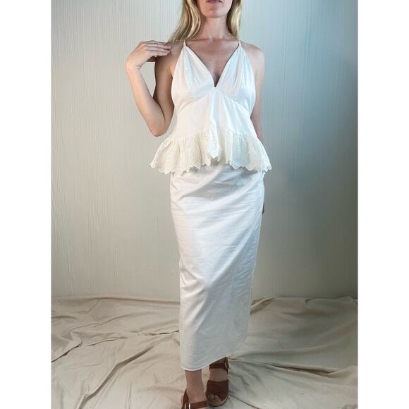 THE JETSET DIARIES After Forever Halter Ruffle Flounce Maxi Dress NWT US MEDIUM - Picture 9 of 14